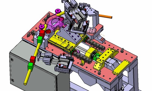 Projekt automatycznej giętarki do rur współpracującej z robotem FANUC gotowy 