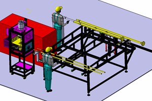 Stanowisko do obkurczania rur + transporter grawitacyjny - 1