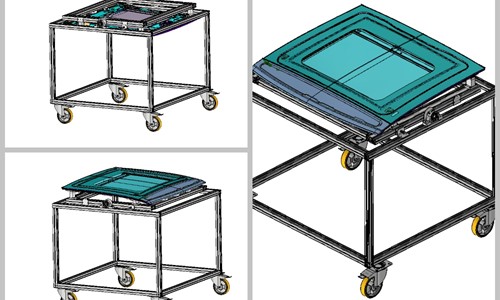 Wózek do transportu, montażu i testowania - projekt 