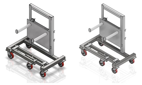 Specjalistyczne wózki do transportu form - projekt + wykonanie 